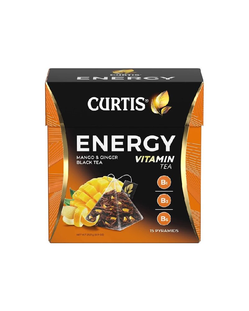 Черный чай «Энергия» с имбирем и манго – 3D – 15 чайных пакетиков